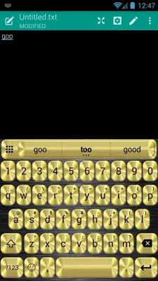 Theme Metallic Gold for Emoji Keyboard android App screenshot 4