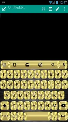 Theme Metallic Gold for Emoji Keyboard android App screenshot 5